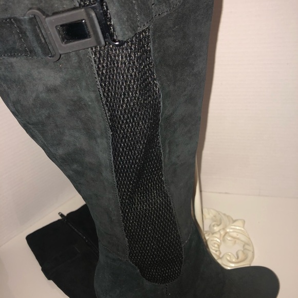 COPY - Le Chateau Black Suede Knee High Boots - Picture 3 of 4